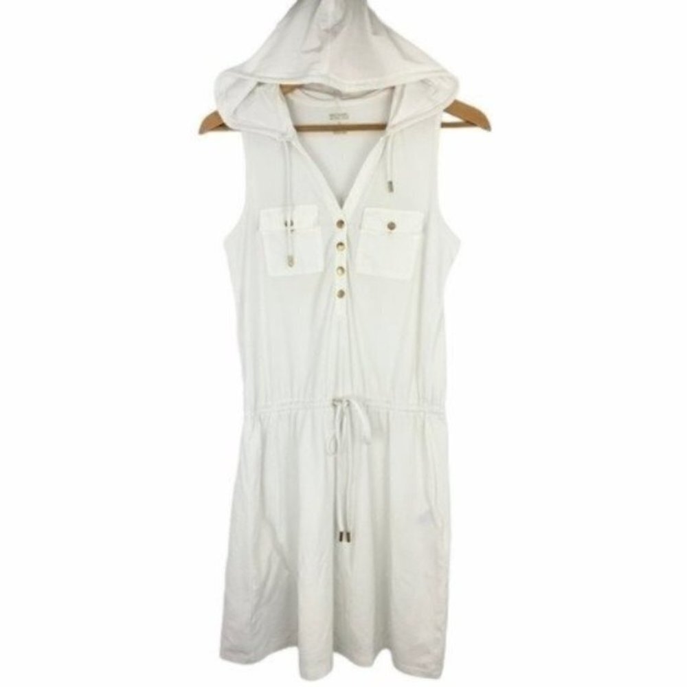 Michael Kors Hooded Cotton Jersey Dress